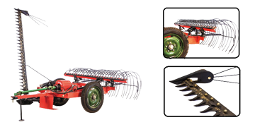 land clearing mower and raking machine land clearing mower and raking machine