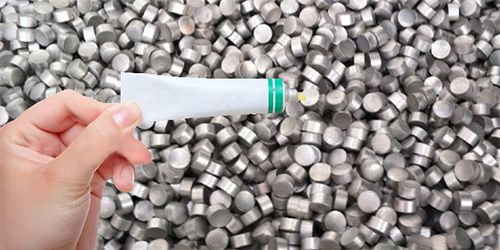 Aluminum slug for aluminum collapsible tube, pharmaceutical tubes
